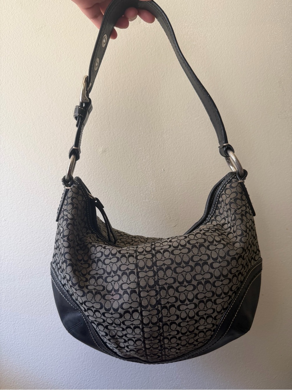 Vintage Coach Medium Black Soho Hobo bag